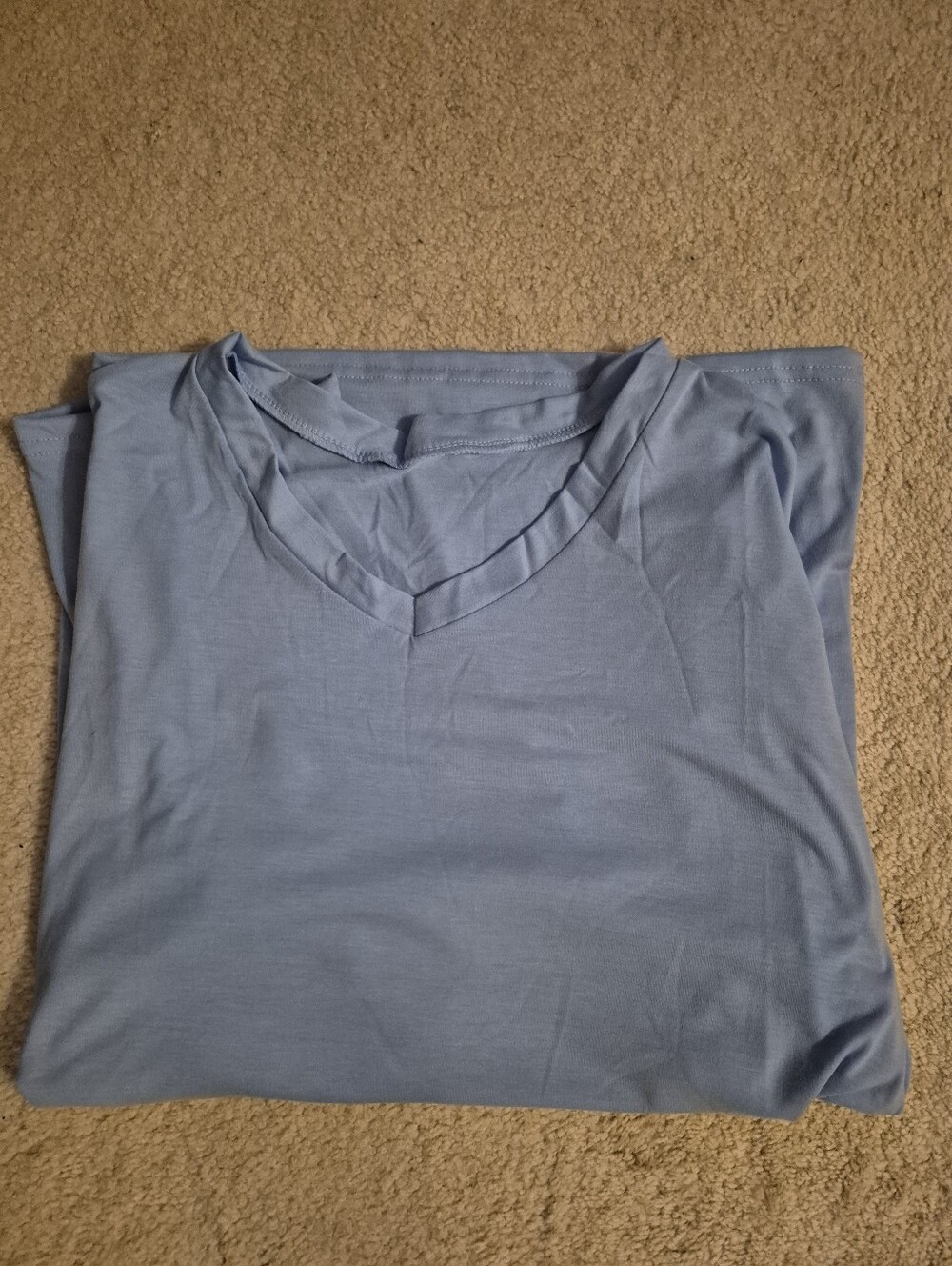 Light Blue V-Neck Tee